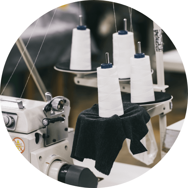 環境対応型の縫製糸を使用